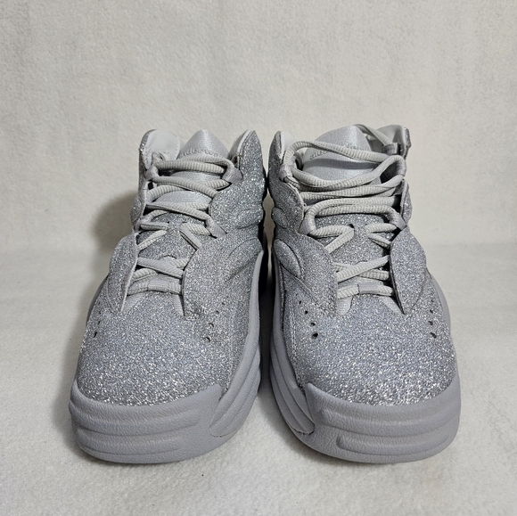 NIB Alexander Wang Silver Sparkly Hoop Sneakers - Picture 2 of 5